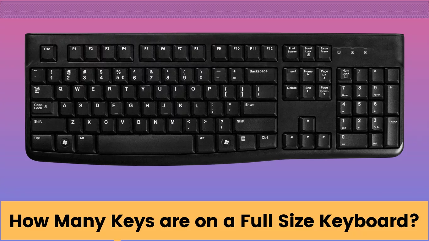 how many keys are on a full size keyboard